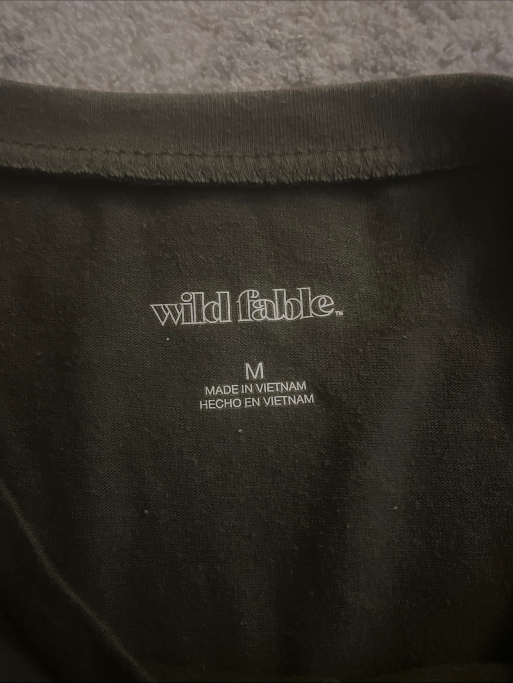 Olive Green Cropped Tee - Picture 2 of 2